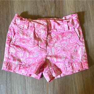 Vineyard Vines Girls Sea Shell Pink cotton shorts 4T